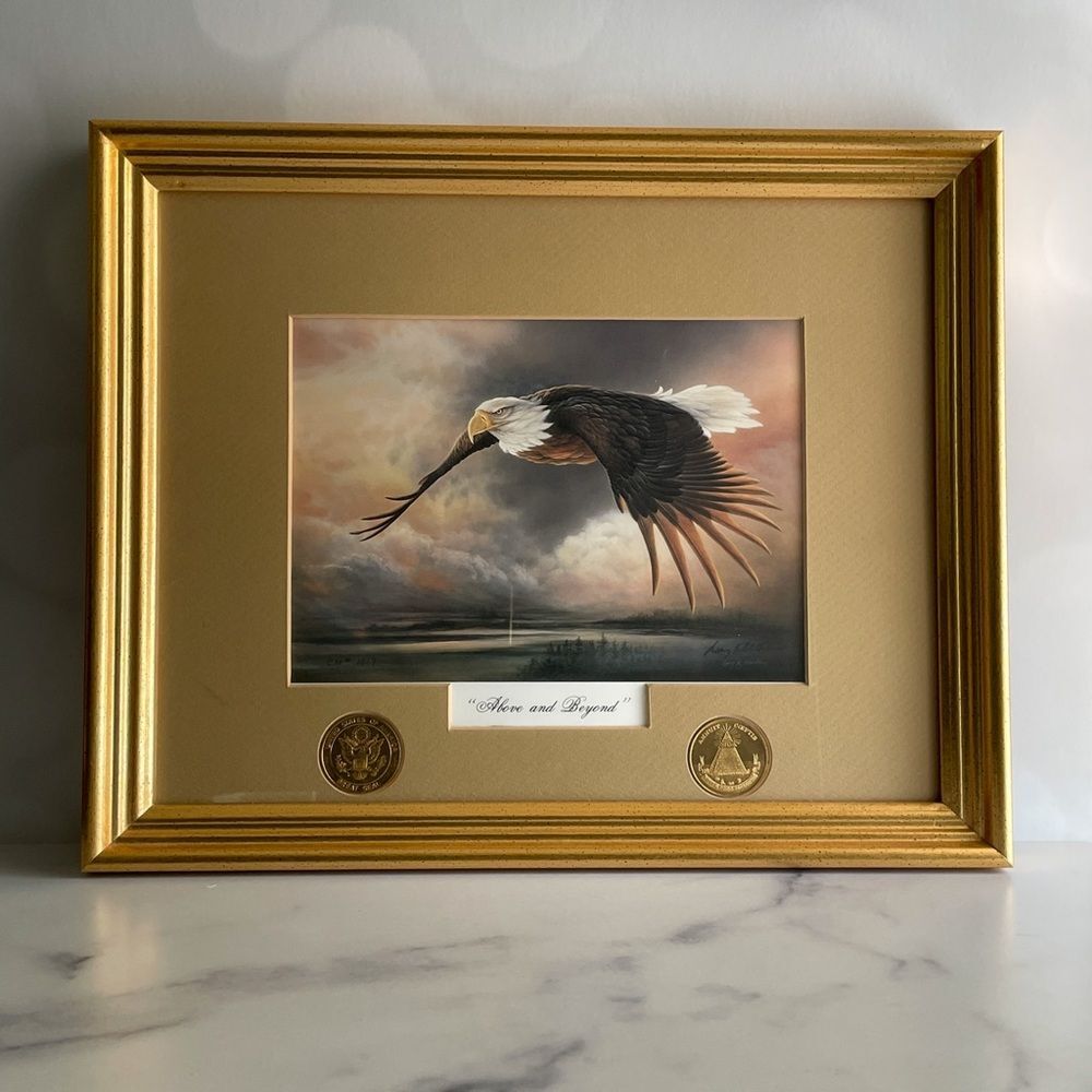 Larry K. Martin “Above and Beyond” Signed & Numbered #1017 Framed Medallion